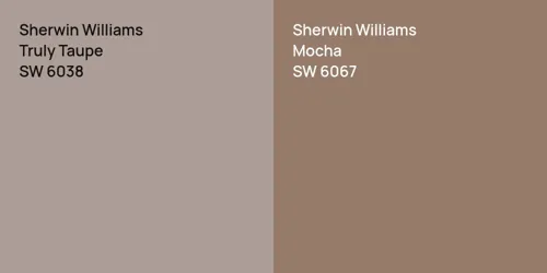 SW 6038 Truly Taupe vs SW 6067 Mocha