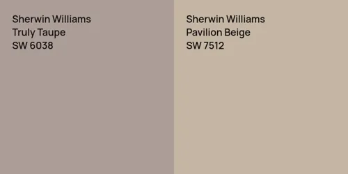 SW 6038 Truly Taupe vs SW 7512 Pavilion Beige