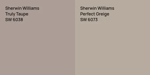 SW 6038 Truly Taupe vs SW 6073 Perfect Greige