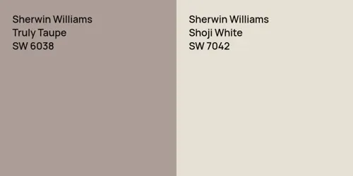 SW 6038 Truly Taupe vs SW 7042 Shoji White