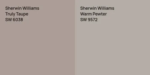 SW 6038 Truly Taupe vs SW 9572 Warm Pewter