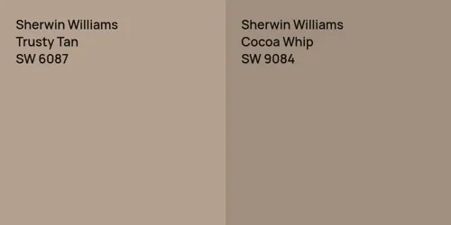 SW 6087 Trusty Tan vs SW 9084 Cocoa Whip