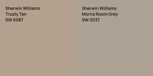 SW 6087 Trusty Tan vs SW 0037 Morris Room Grey