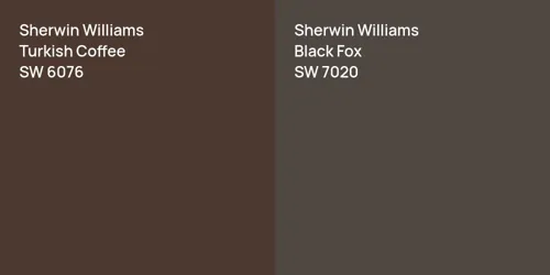 SW 6076 Turkish Coffee vs SW 7020 Black Fox