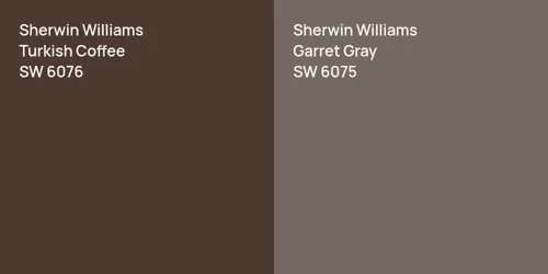 SW 6076 Turkish Coffee vs SW 6075 Garret Gray