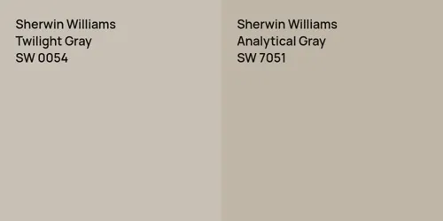 SW 0054 Twilight Gray vs SW 7051 Analytical Gray