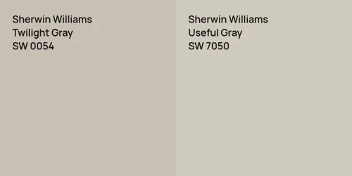 SW 0054 Twilight Gray vs SW 7050 Useful Gray