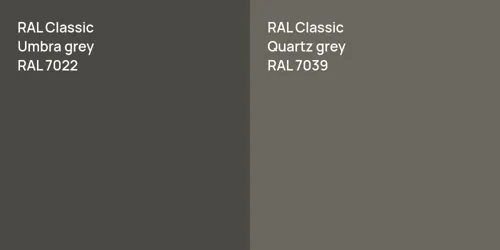 RAL 7022  Umbra grey vs RAL 7039  Quartz grey