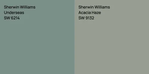 SW 6214 Underseas vs SW 9132 Acacia Haze