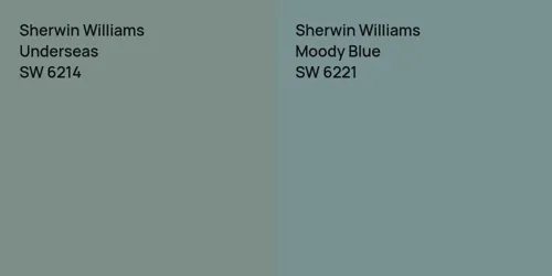 SW 6214 Underseas vs SW 6221 Moody Blue