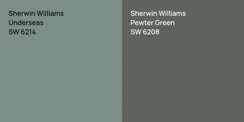 SW 6214 Underseas vs SW 6208 Pewter Green