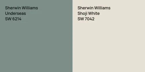 SW 6214 Underseas vs SW 7042 Shoji White