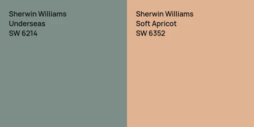 SW 6214 Underseas vs SW 6352 Soft Apricot