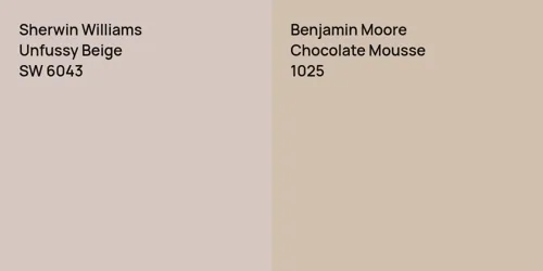 SW 6043 Unfussy Beige vs 1025 Chocolate Mousse