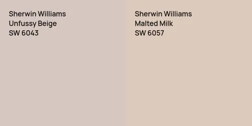 SW 6043 Unfussy Beige vs SW 6057 Malted Milk