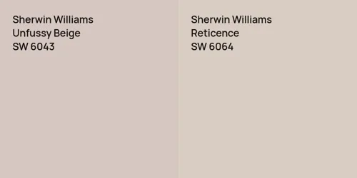 SW 6043 Unfussy Beige vs SW 6064 Reticence