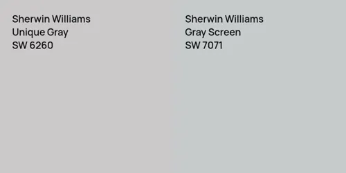 SW 6260 Unique Gray vs SW 7071 Gray Screen