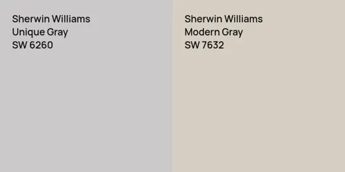 SW 6260 Unique Gray vs SW 7632 Modern Gray