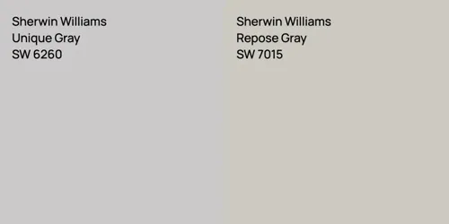 SW 6260 Unique Gray vs SW 7015 Repose Gray