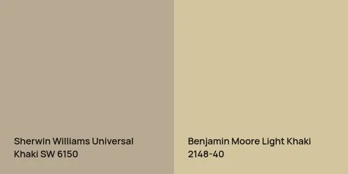 SW 6150 Universal Khaki vs 2148-40 Light Khaki