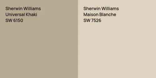 SW 6150 Universal Khaki vs SW 7526 Maison Blanche