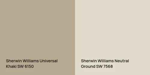 SW 6150 Universal Khaki vs SW 7568 Neutral Ground