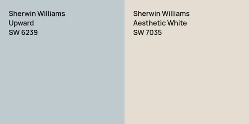 SW 6239 Upward vs SW 7035 Aesthetic White