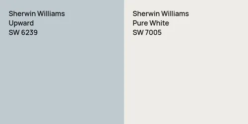 SW 6239 Upward vs SW 7005 Pure White