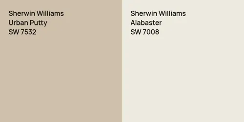 SW 7532 Urban Putty vs SW 7008 Alabaster