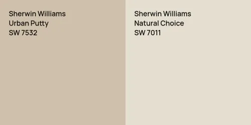 SW 7532 Urban Putty vs SW 7011 Natural Choice