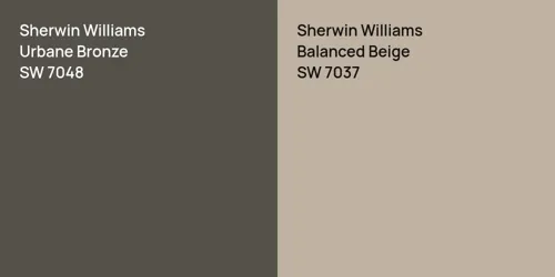 SW 7048 Urbane Bronze vs SW 7037 Balanced Beige