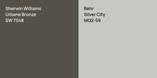 SW 7048 Urbane Bronze vs MQ2-59 Silver City