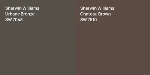 SW 7048 Urbane Bronze vs SW 7510 Chateau Brown