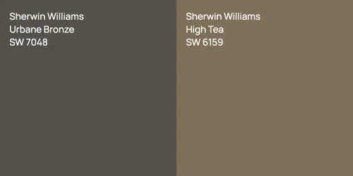 SW 7048 Urbane Bronze vs SW 6159 High Tea