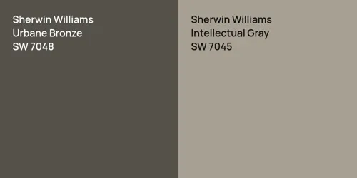 SW 7048 Urbane Bronze vs SW 7045 Intellectual Gray