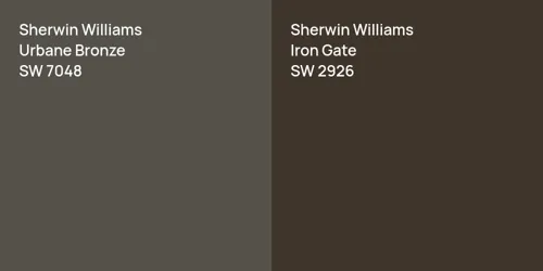 SW 7048 Urbane Bronze vs SW 2926 Iron Gate