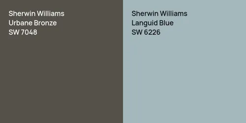 SW 7048 Urbane Bronze vs SW 6226 Languid Blue