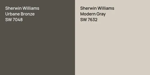 SW 7048 Urbane Bronze vs SW 7632 Modern Gray