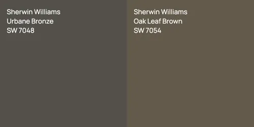 SW 7048 Urbane Bronze vs SW 7054 Oak Leaf Brown