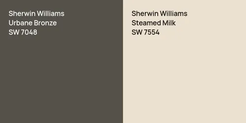 SW 7048 Urbane Bronze vs SW 7554 Steamed Milk