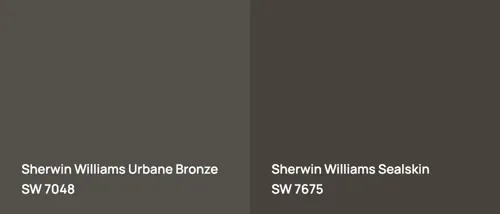 SW 7048 Urbane Bronze vs SW 7675 Sealskin