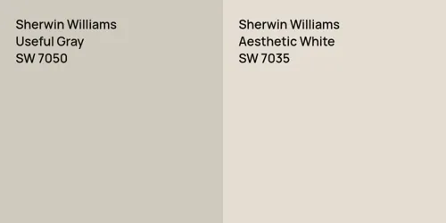 SW 7050 Useful Gray vs SW 7035 Aesthetic White