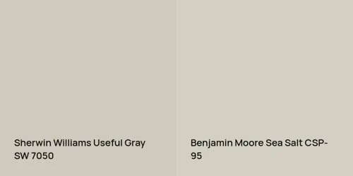 SW 7050 Useful Gray vs CSP-95 Sea Salt