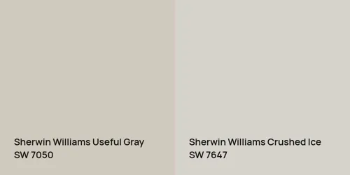 SW 7050 Useful Gray vs SW 7647 Crushed Ice