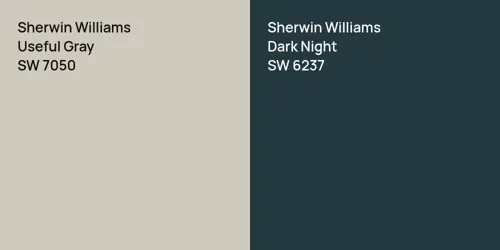 SW 7050 Useful Gray vs SW 6237 Dark Night