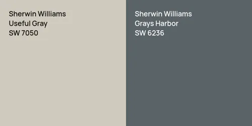 SW 7050 Useful Gray vs SW 6236 Grays Harbor