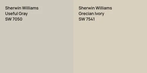 SW 7050 Useful Gray vs SW 7541 Grecian Ivory