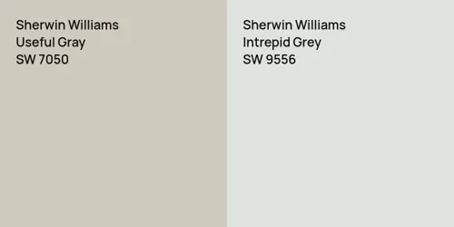 SW 7050 Useful Gray vs SW 9556 Intrepid Grey