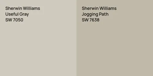 SW 7050 Useful Gray vs SW 7638 Jogging Path