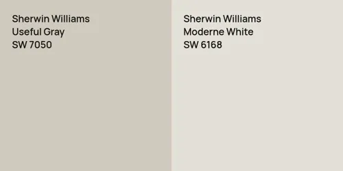 SW 7050 Useful Gray vs SW 6168 Moderne White